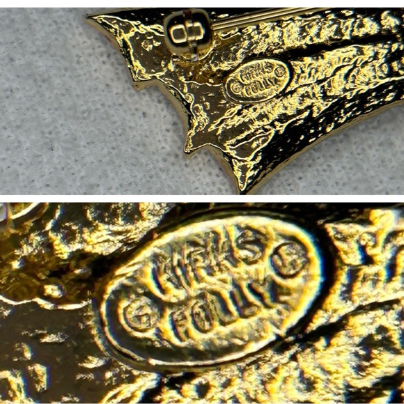 St. Patrick’s Day Lucky Charm Signed Brooch Kirk’s Folly - Picture 3 of 7